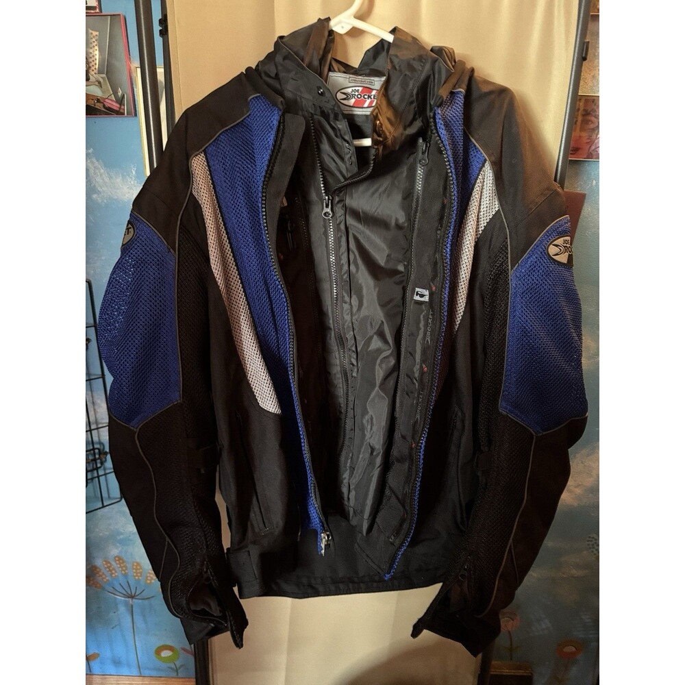 Joe Rocket Men's Black/Blue Mesh Motorcycle Jacket w/ Armor & Liner -  Size XL